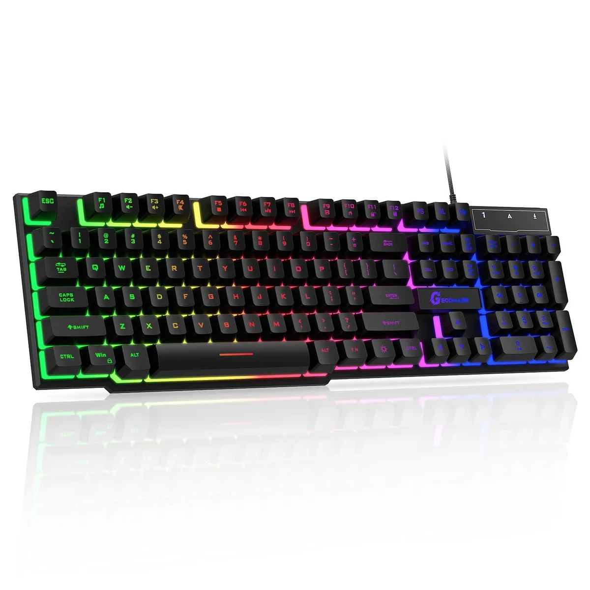  GE GM104 Gaming Keyboard 104-Key Linear Backlit Wired — product photo