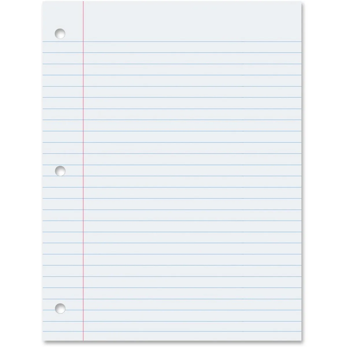 Pacon Pacon MMK09202 Wide-Ruled Filler Paper 200 Sheets 8 x 10 1/2 .38 Margin 3-Hole — product photo