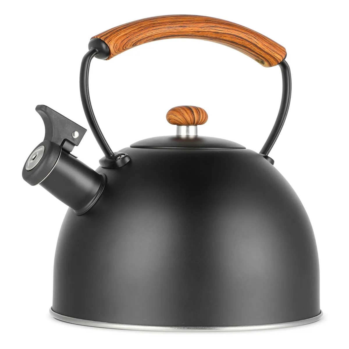 MegaChef MegaChef 3.2 Quart Whistling Tea Kettle Matte Black — product photo