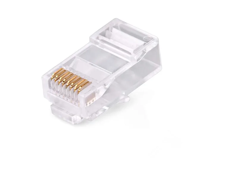Corn Electronics Corn Electronics RJ-45 Cat 6 Crystal Clear Connectors 100-Pack — product photo