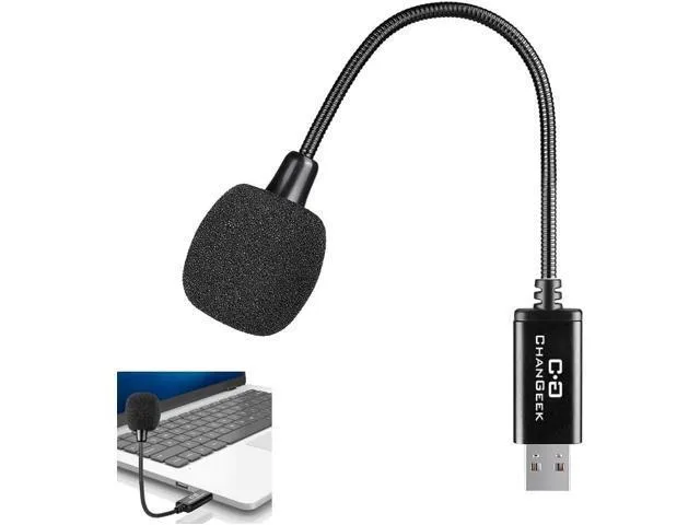 LORDWORLD LORDWORLD Mini USB Microphone with Gooseneck &amp; Sound Card — product photo