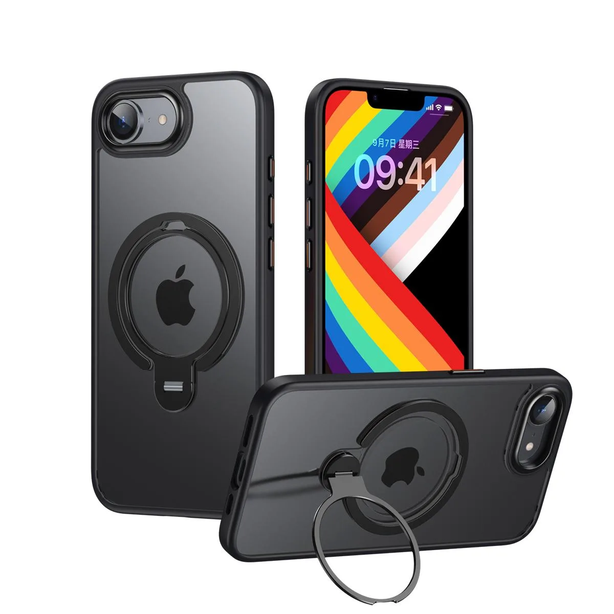 BONAEVER BONAEVER iPhone 16e Magnetic Stand Case 6.1" 2025 Black — product photo
