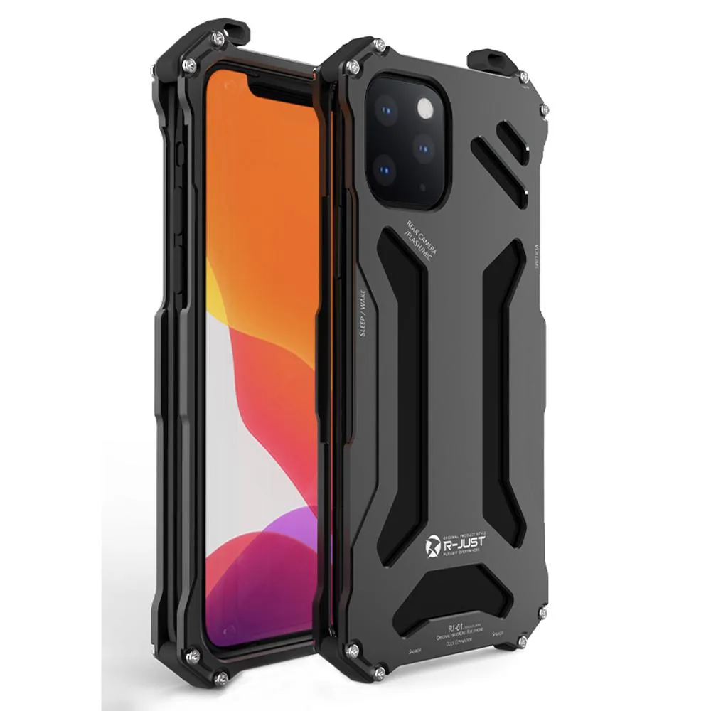 JinTaoRui JinTaoRui Luxury Metal Armor Case for iPhone 12 - Black — product photo