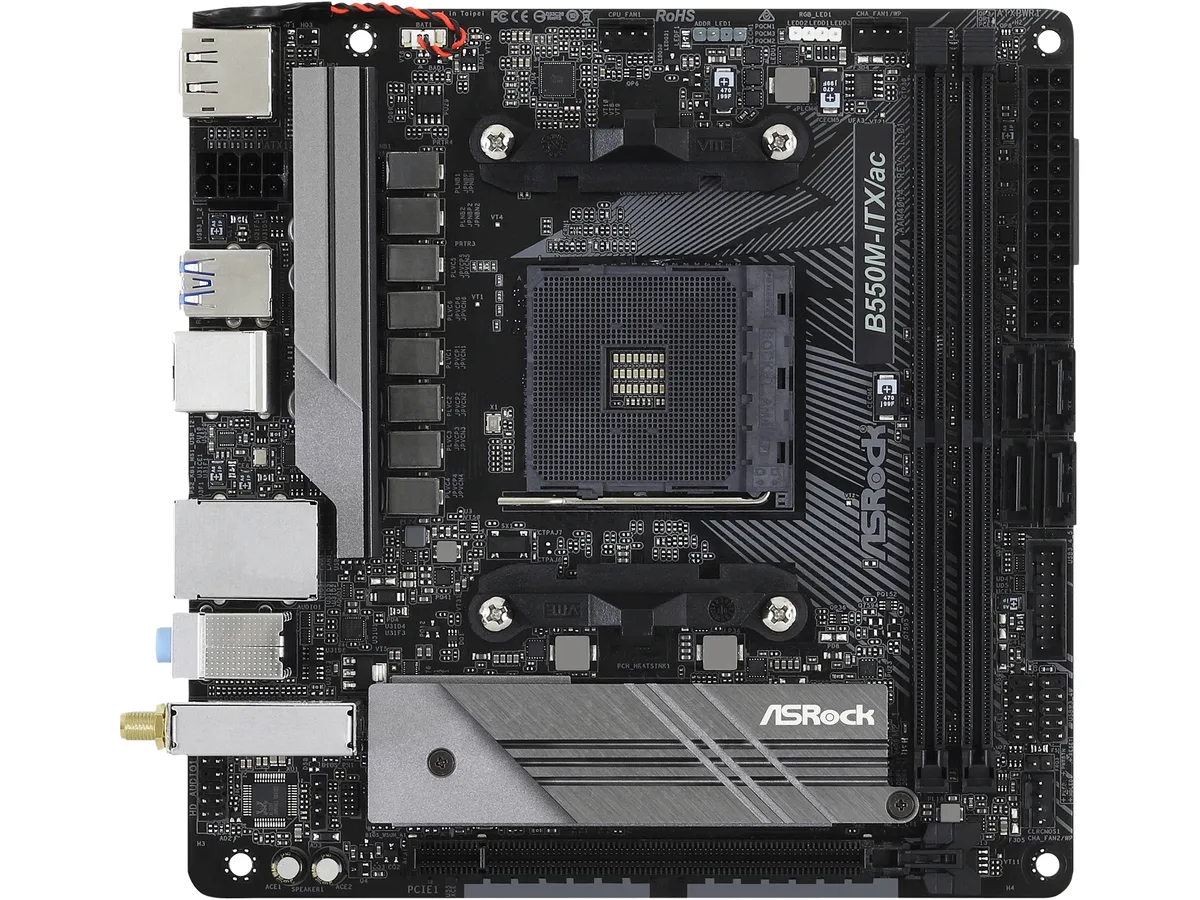 ASRock ASRock B550M-ITX/AC AMD motherboard — product photo