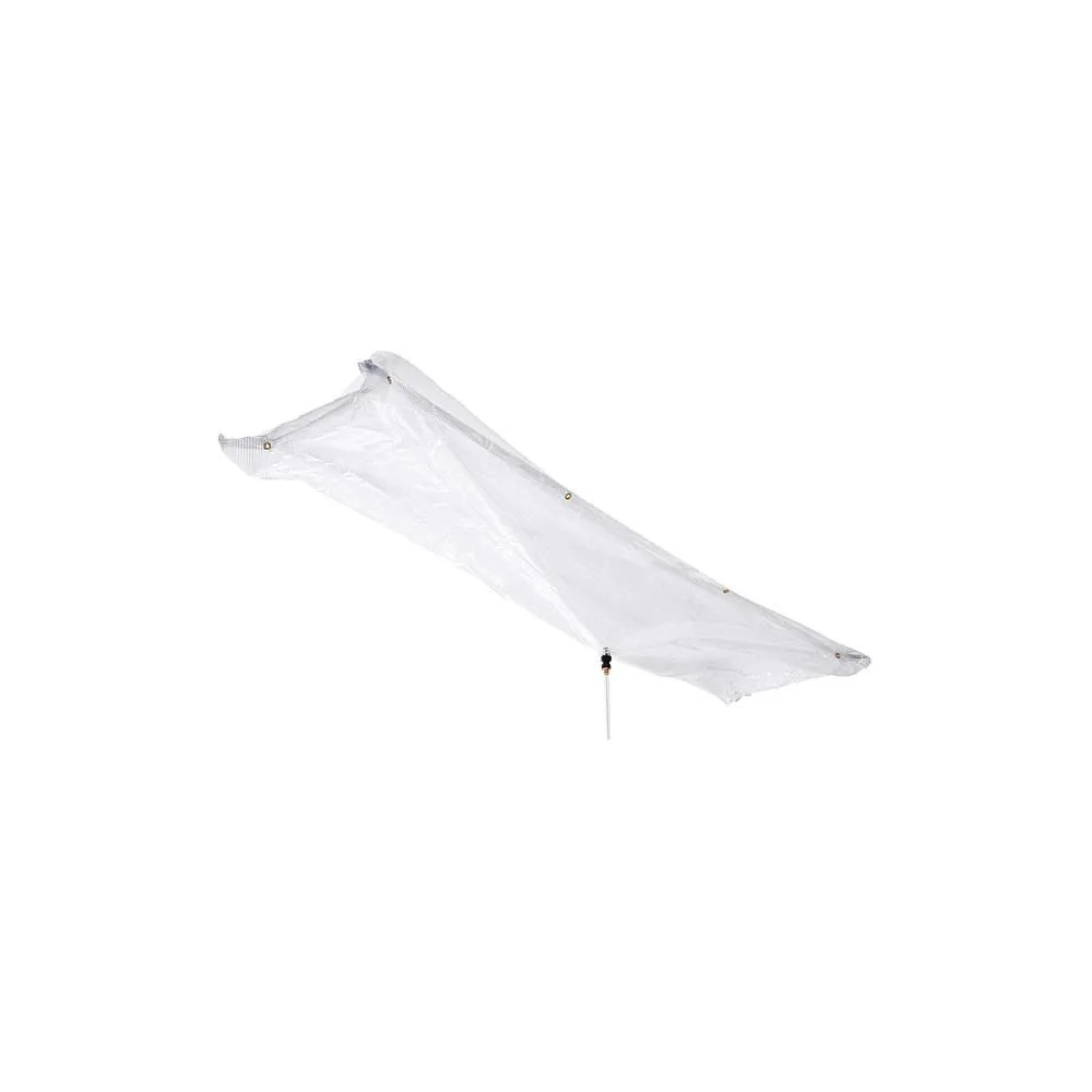 Rectangular gray polyester PVC leak diverter tarp with straps, 7 ft by 3 ft