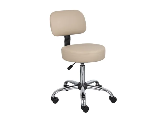 BOSS Office Products BOSS Office Products B245-BG Beige Adjustable Stool with Back Cushion office furniture — product photo