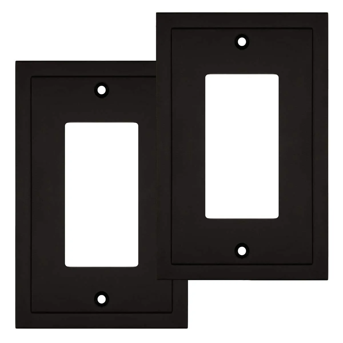  W803V-BK-2 Switch Plate Single Decorator 2PK Matte Black 3.2x4.9in — product photo