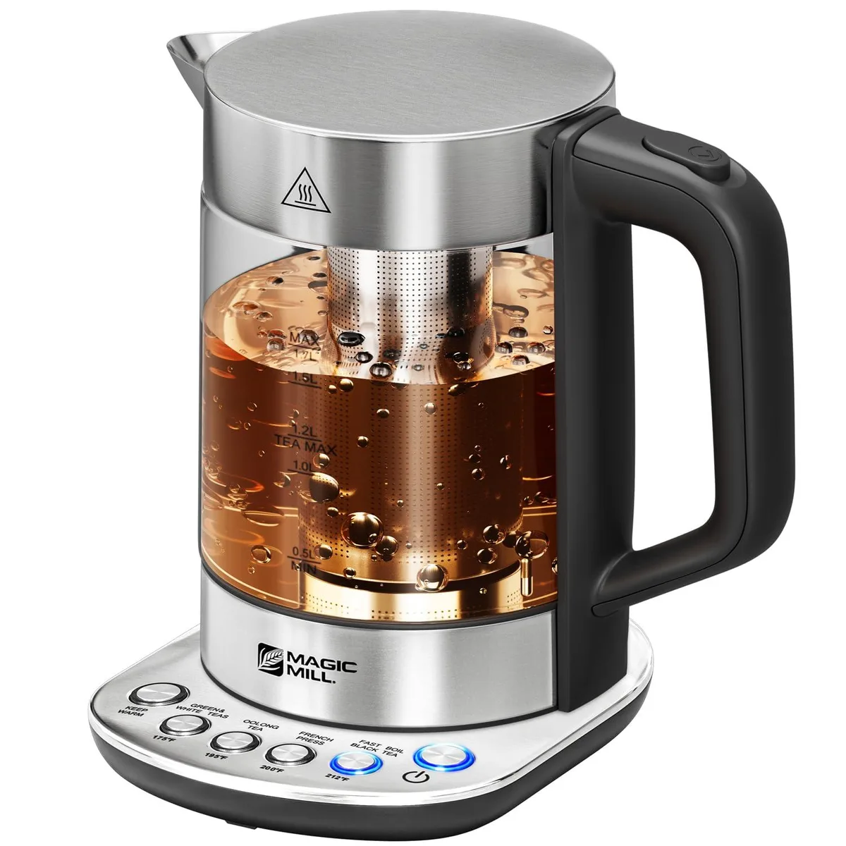  Magic Mill Pro MTK-740 Electric Kettle 1.7 L Stainless Steel Black — product photo