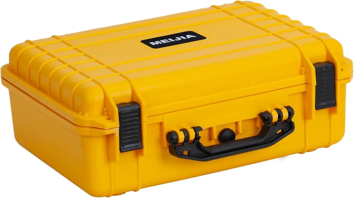 BFKK BFKK IP67 Waterproof Hard Camera Case Yellow 18.5 x 14.06 x 6.93 in — product photo