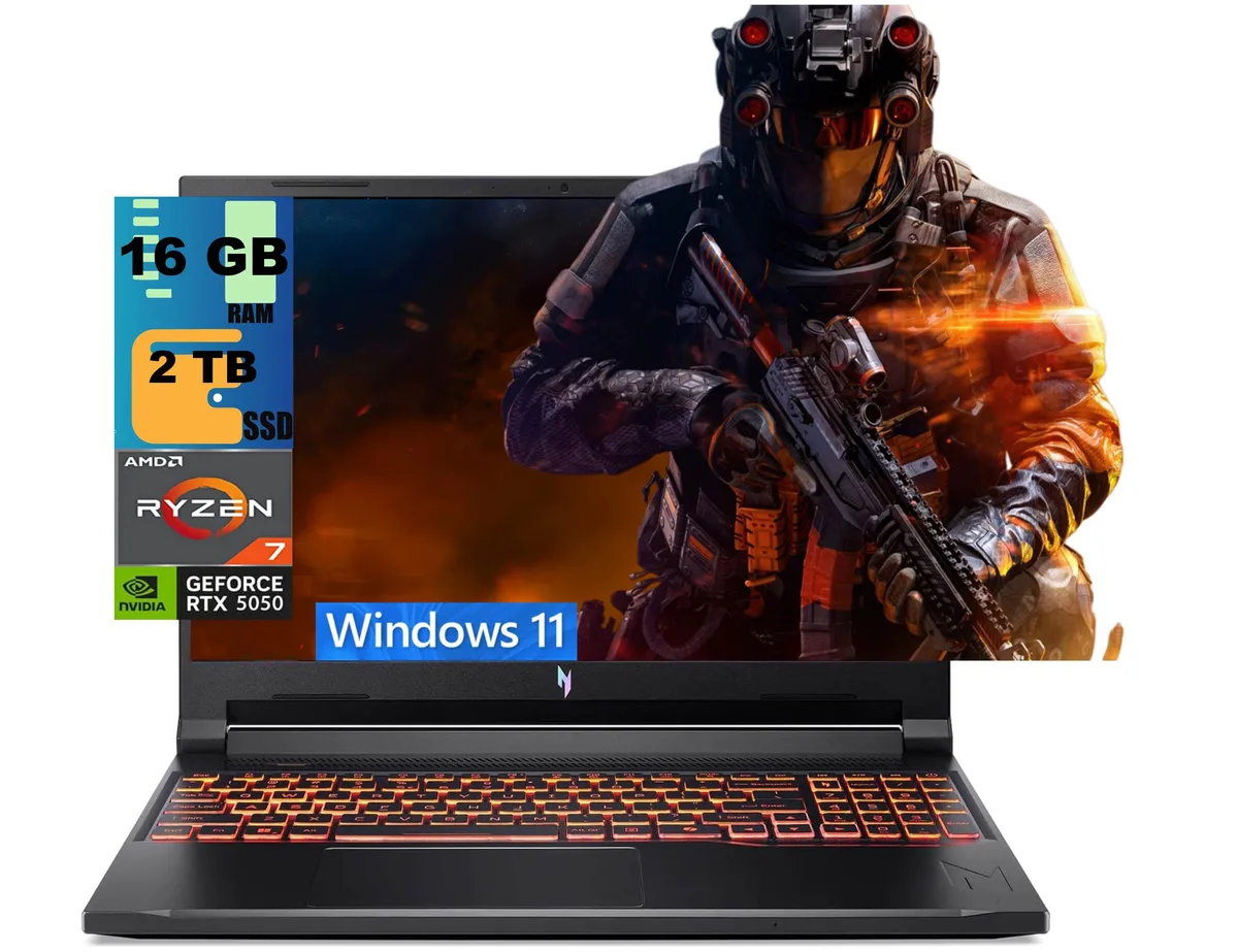 Acer America Acer America Nitro 16 Raider AMD Ryzen 7 260 RTX 5050 gaming laptop — product photo