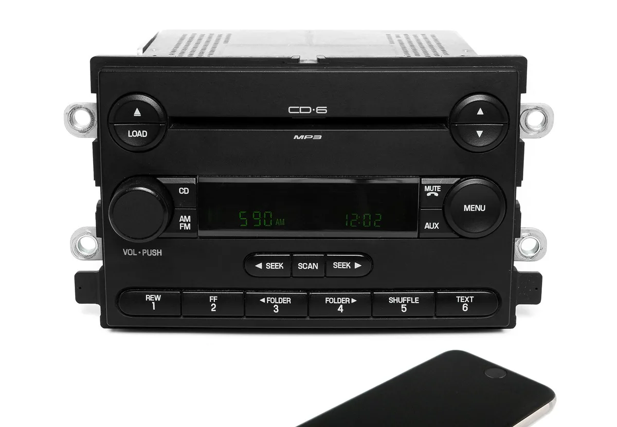 1 Factory Radio 1 Factory Radio 6F9T-18C815-BC receiver for 2006 Ford Freestyle AM FM 6 CD Bluetooth — product photo