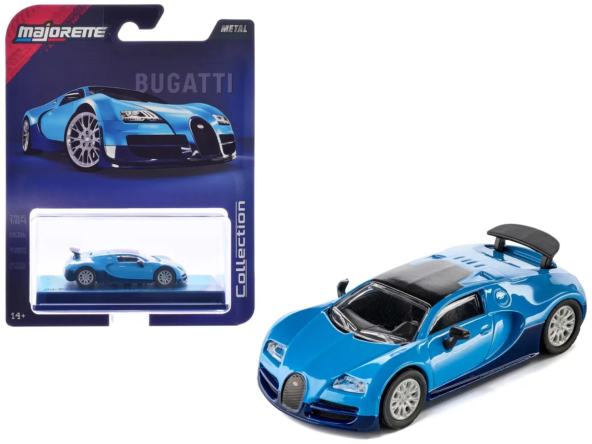 Majorette Majorette 2005 Bugatti Veyron 16.4 Super Sport Blue Collection 1/64 Hobby Collectible — product photo