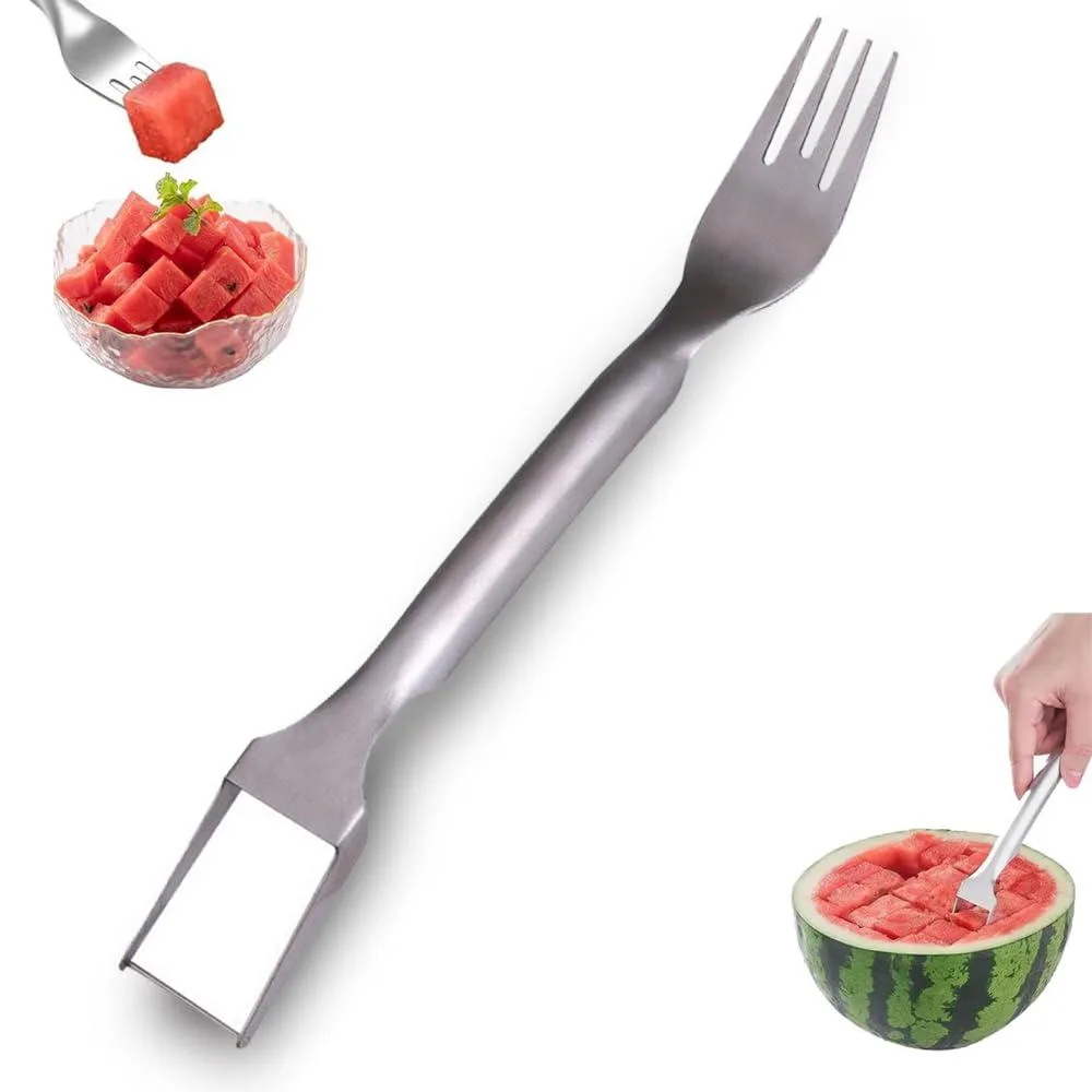  Yeabomy Watermelon Fork Slicer Cutter 2-in-1 22cm 304 Stainless Steel — product photo