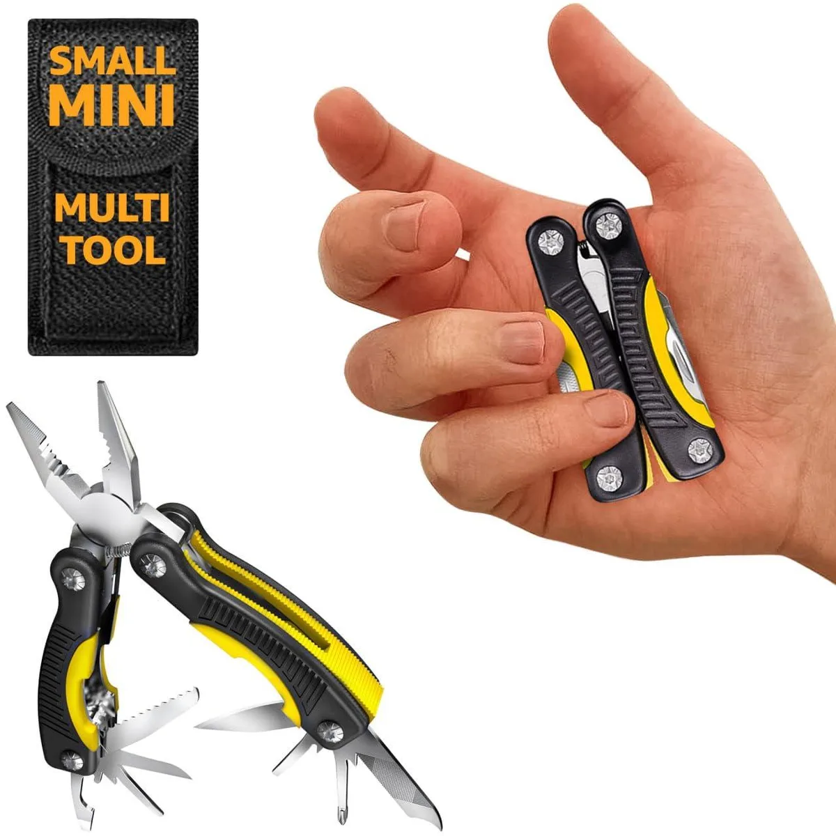 Blue Klein Tools 2229 mini multitool pliers with aluminum handles, 4.09 inches closed