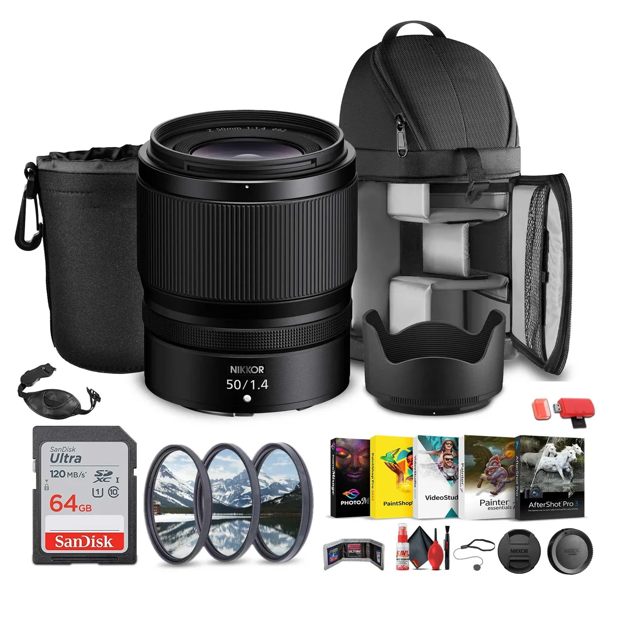 Nikon Inc Nikon NIKKOR Z 50mm f/1.4 Camera Lens + Sling Backpack — product photo