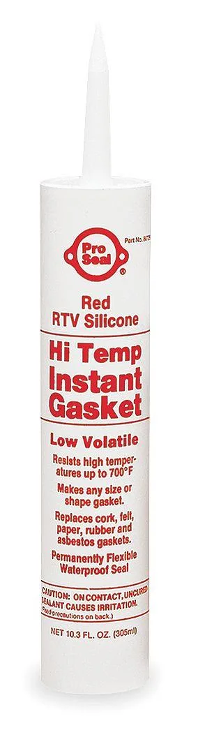 Red RTV silicone gasket maker in 11.1 oz cartridge
