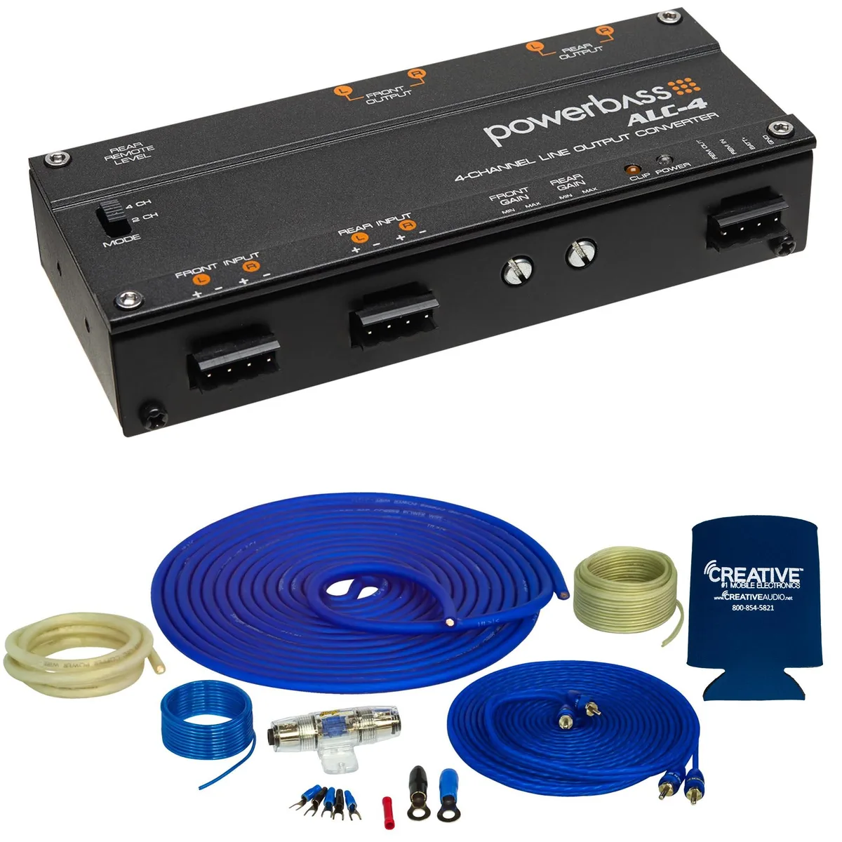 STINGER STINGER ALC-4 4-Channel Converter with SS1200XS 4GA 1200W Kit &amp; 17ft Interconnect — product photo