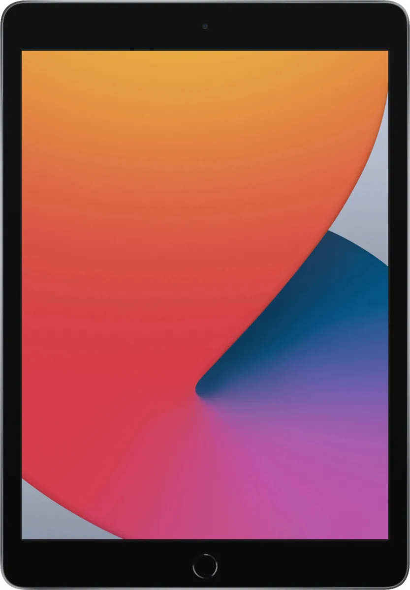 Space Gray iPad tablet with 10.2 inch screen