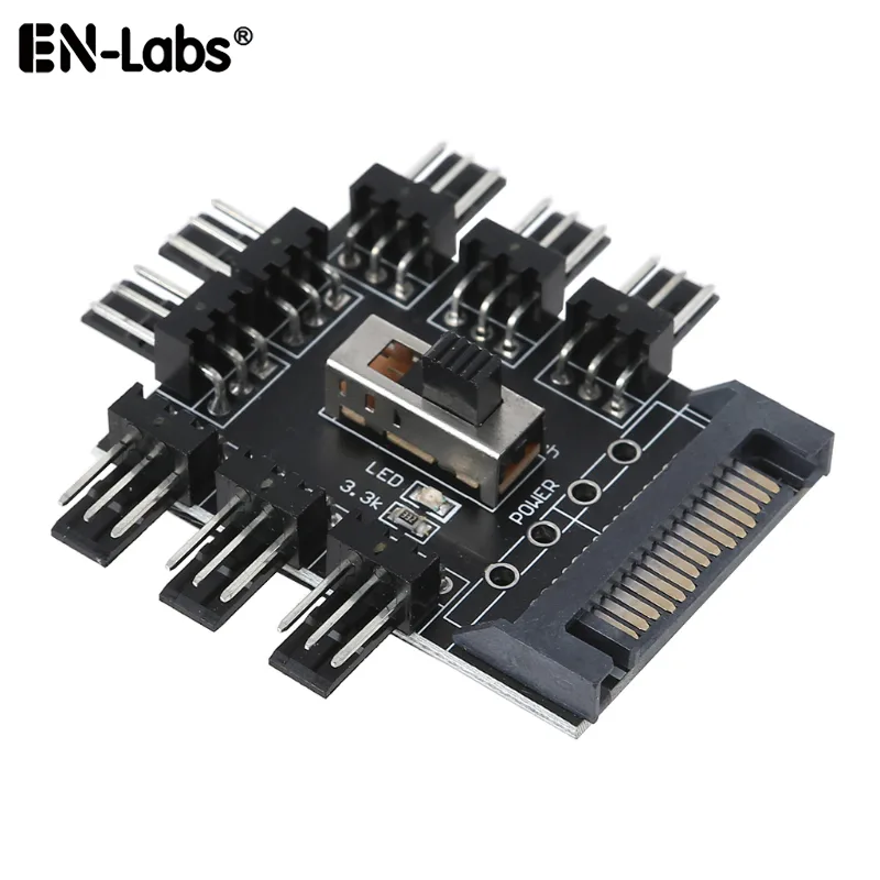 EN-Labs EN-Labs 11-001-407S 8-port 3-pin fan hub internal power cable — product photo