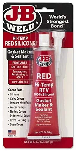 J-B Weld J-B Weld Hi-Temp Silicone Red 3 oz sealant — product photo