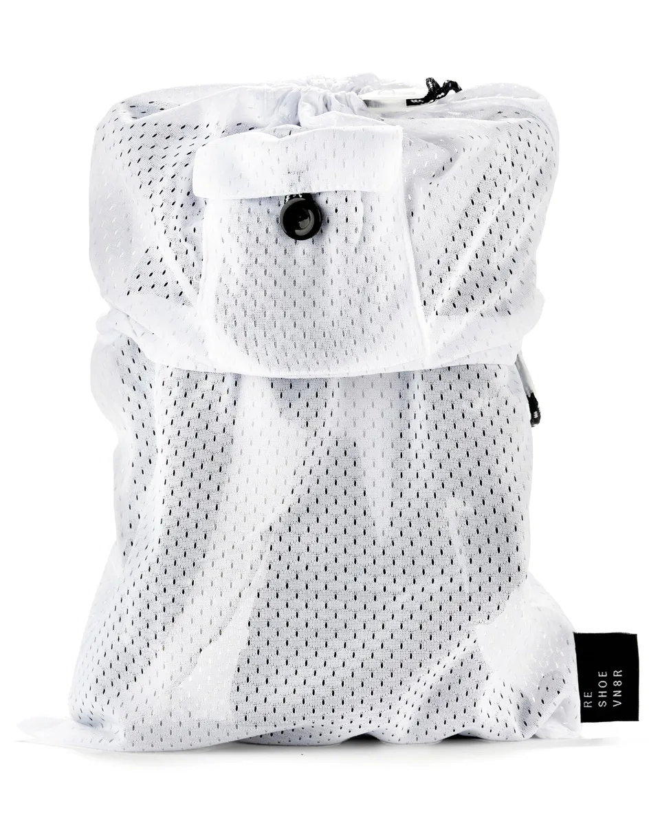 Reshoevn8r Sneaker Laundry Bag Yellow Mesh Dual Lace Locking System Holds 2 Shoes Size 12.5 — product photo