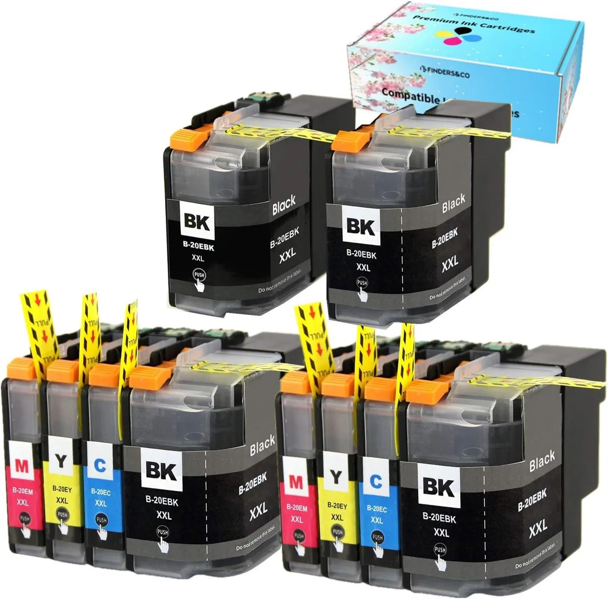 NShi NShi LC20E XXL Ink Cartridge 10 Pack 4BK 2C 2M 2Y 3d printers accessory — product photo