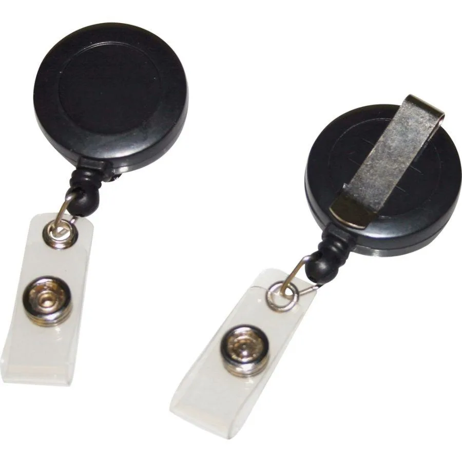 FELLOWES FELLOWES 52054 Retractable ID Clip Black 4.50" x 1.25" x .25 — product photo