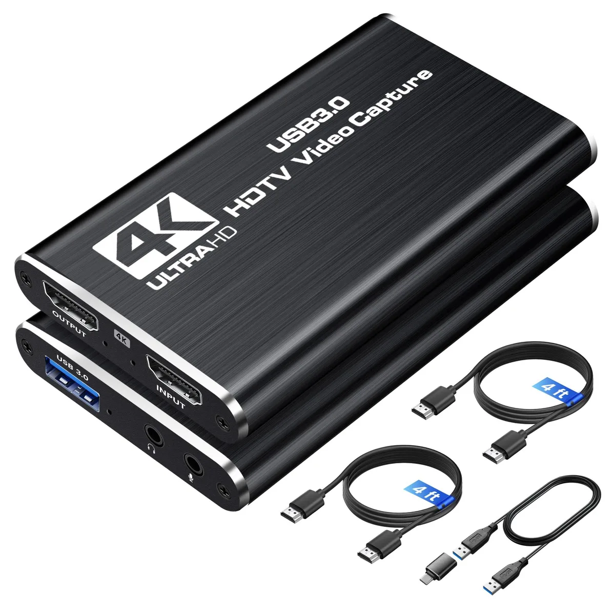  elgato 4K 60Hz Input 2K 30Hz Capture USB 3.0 HDMI Loop-Out Mic-in Black Professional Video Device — product photo
