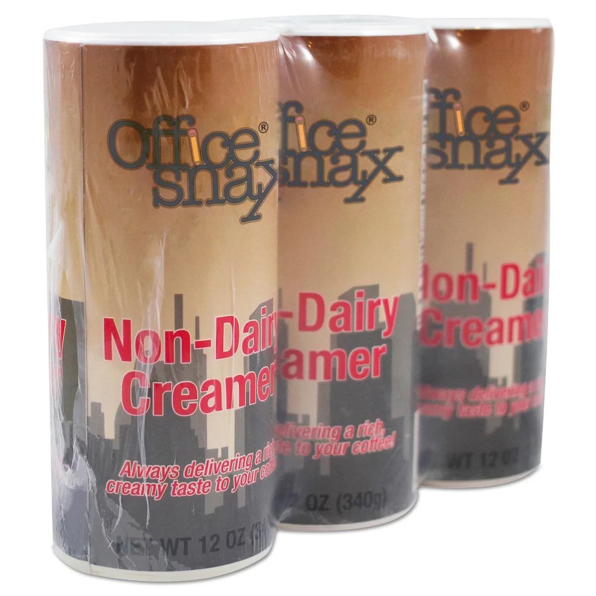 Office Snax Office Snax OFX00020G Powdered Non-Dairy Creamer 12 oz Canister 3-Pack Cleaning — product photo