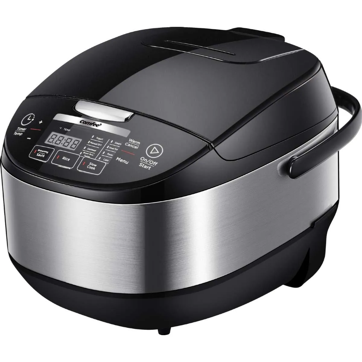  COMFEE' CRC501SNA Rice Cooker 10 Cups Black Stainless Steel — product photo