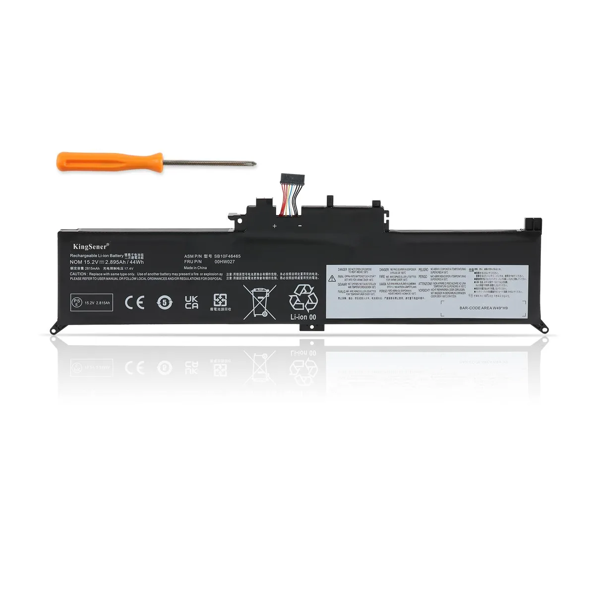 KingSener KingSener 00HW027 laptop battery 44Wh 15.2V for ThinkPad Yoga 260 370 X380 S1 2018 — product photo