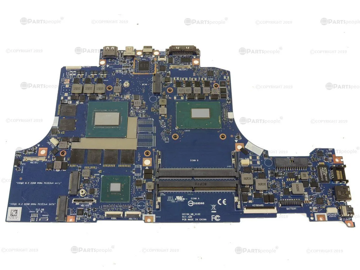 DELL DELL Alienware m15 m17 Motherboard i7-8750H GTX 1660 Ti — product photo