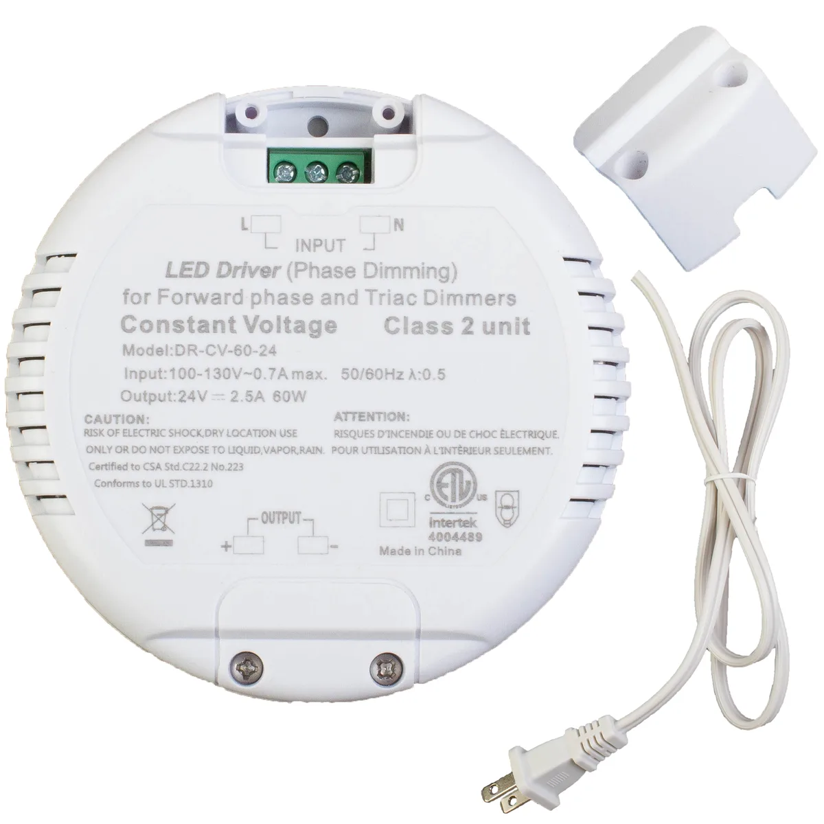 LED Updates LED Updates 24V 60W Class 2 Triac Dimmable Round Industrial Power Supply — product photo