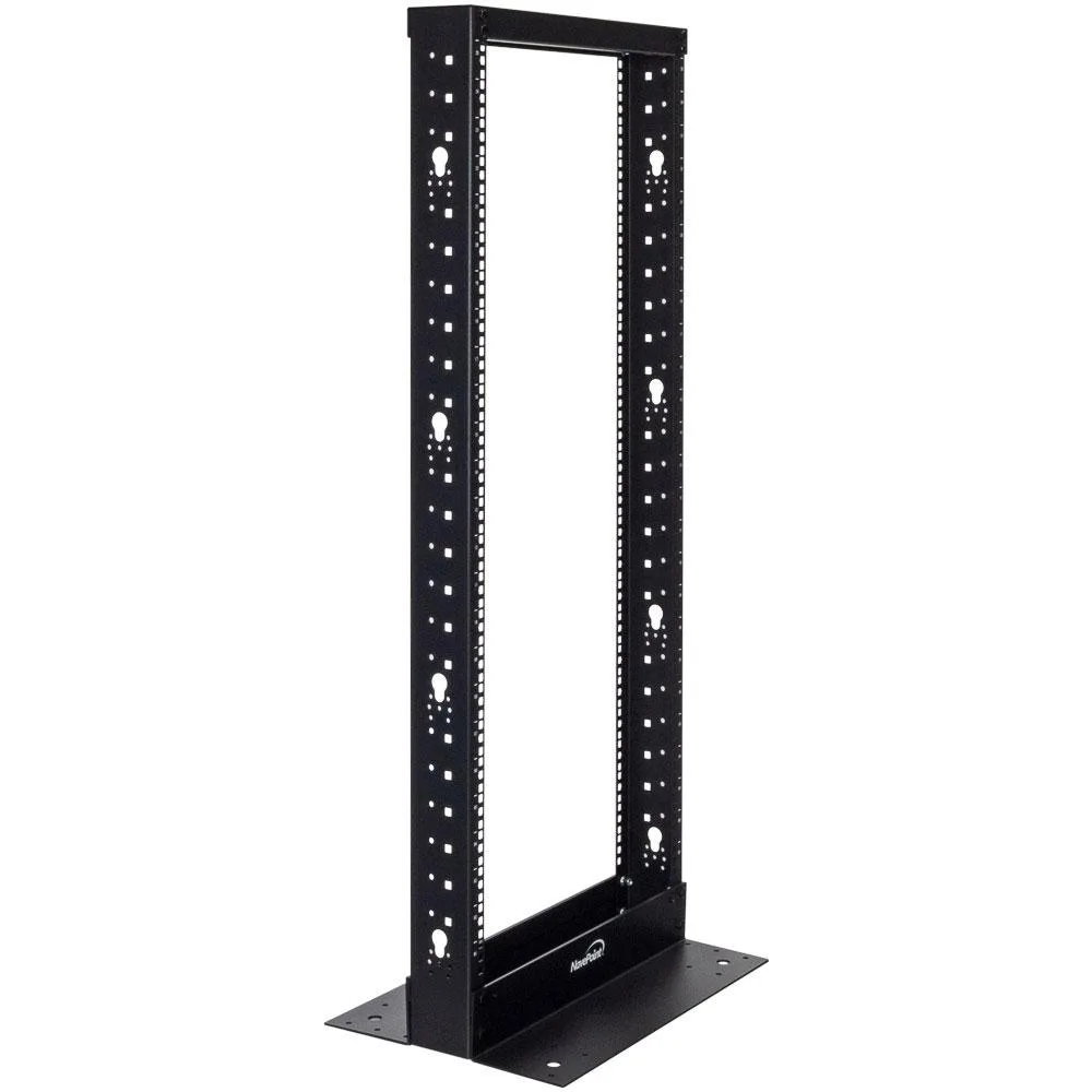 NavePoint NavePoint 25U 2-Post Open Frame Server Rack 4.5 Feet Tall Black — product photo