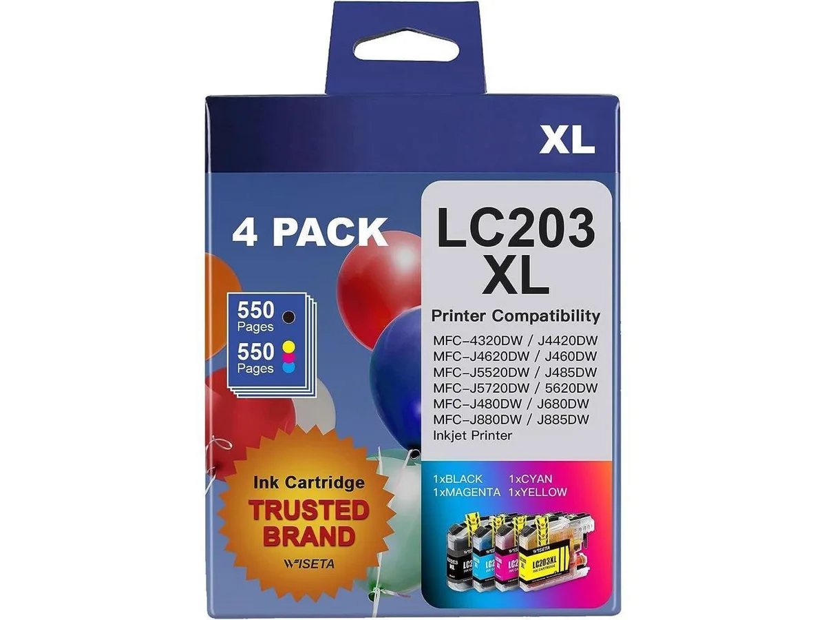 V4ink V4ink LC201 4-pack ink cartridges black cyan magenta yellow 550 pages — product photo