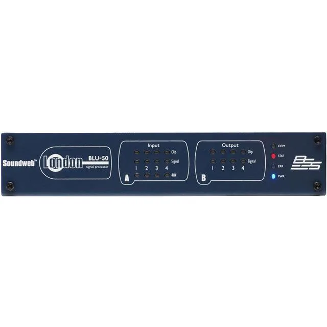 BSS BSS BLU-50 4x4 Signal Processor with BLU Link sound card accessory — product photo