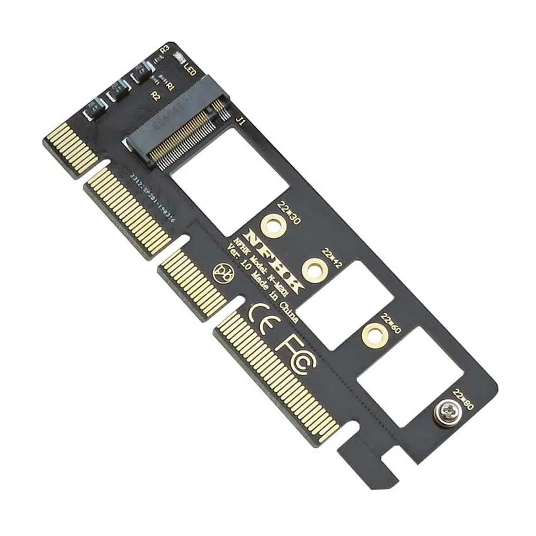 Vszerda Vszerda M-Key NVME SSD to PCI-E 3.0 x4 Adapter (Black) — product photo