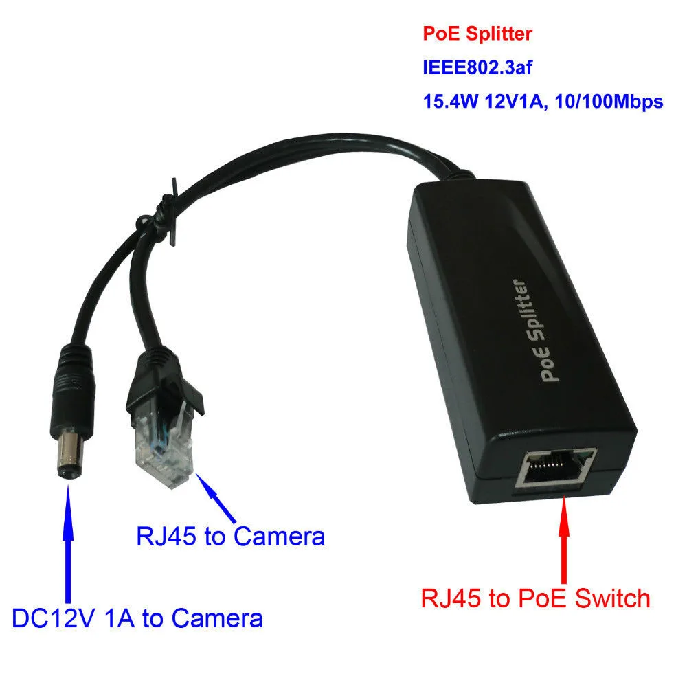 DiySecurityCameraWorld DiySecurityCameraWorld DSC-PS5712S 12V 1A PoE Splitter — product photo