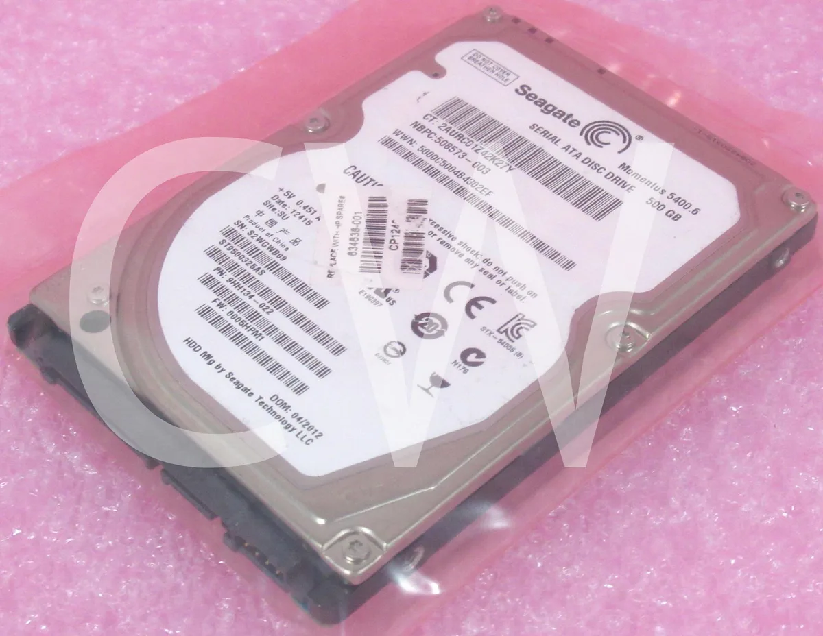 Seagate Seagate Momentus 5400.6 ST9500325AS 500GB 5400RPM 3Gbps 2.5" SATA internal hard drive — product photo