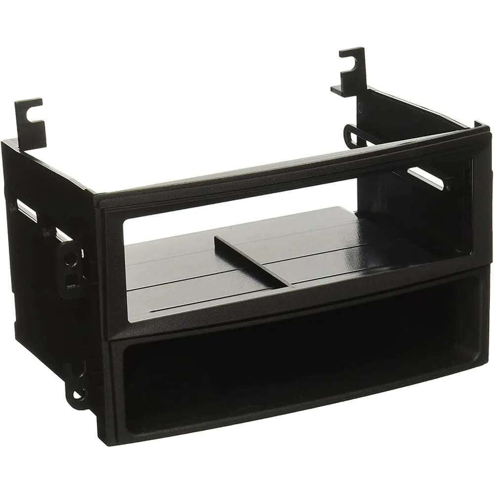 Black plastic single DIN dash kit with pocket for 2003-2005 350Z