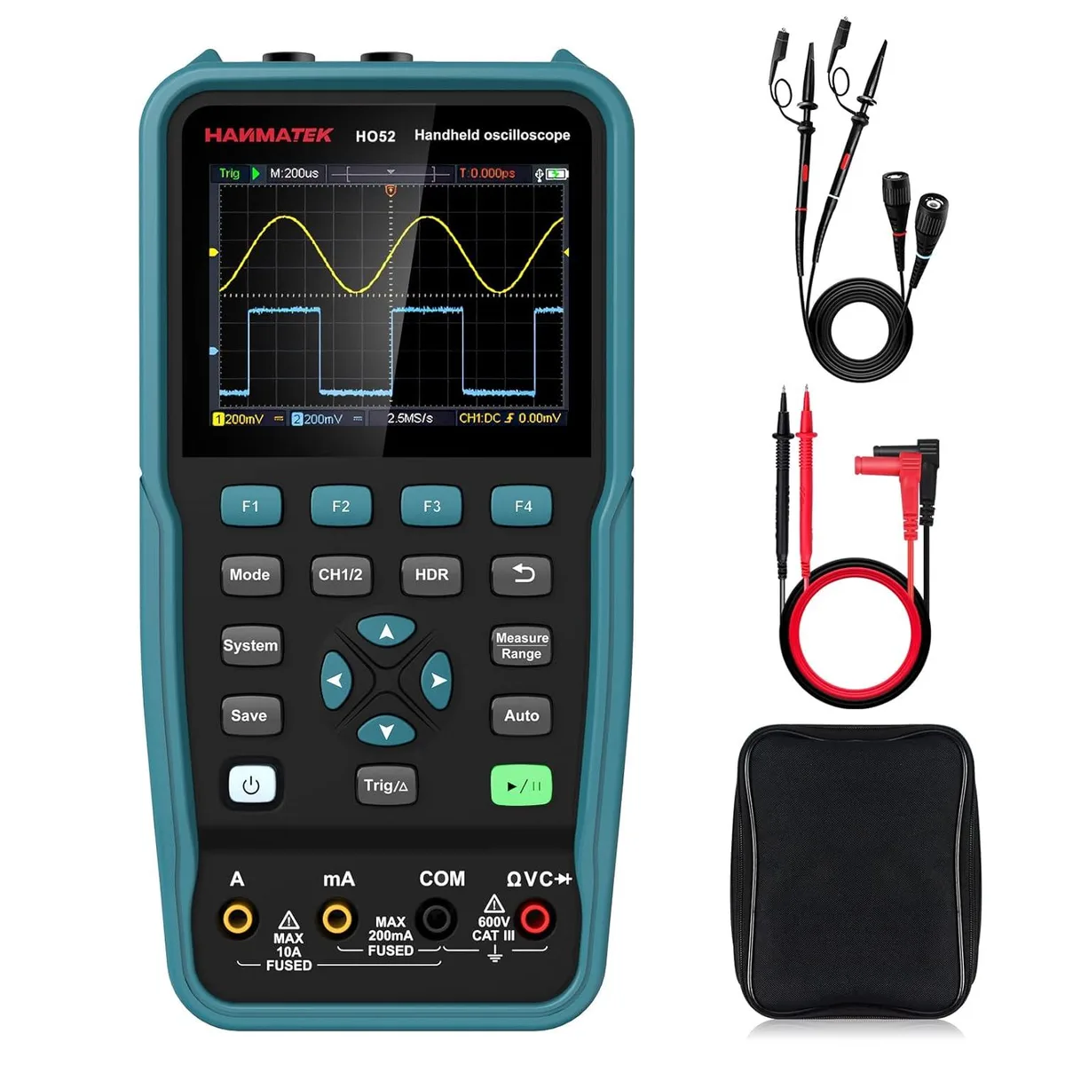WUQ WUQ HO52 Handheld Digital Oscilloscope Multimeter 50MHz 2.6 lb — product photo
