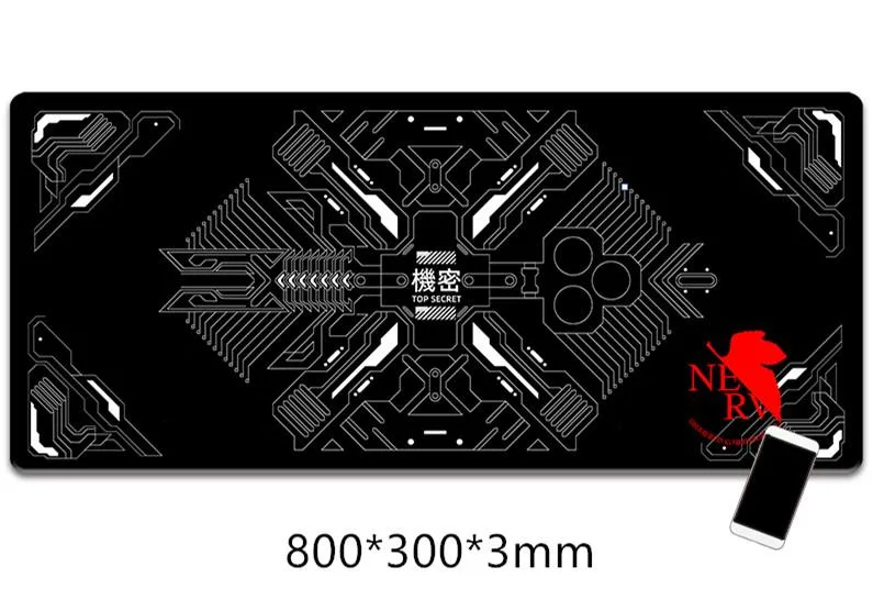 Corn Electronics Corn Electronics Evangelion Large Mouse Pad 31.5" x 11.8" 3 mm Black — product photo