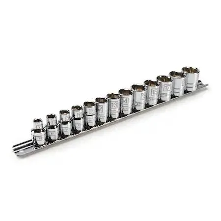 Steelman Steelman 78528 13-Piece 3/8" Drive Shallow 6-Point Metric Chrome Socket Set — product photo