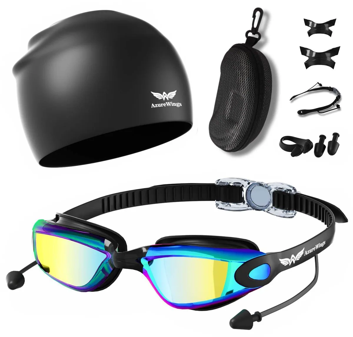  AzureWings N651 7 in 1 Swim Goggles Kit — product photo