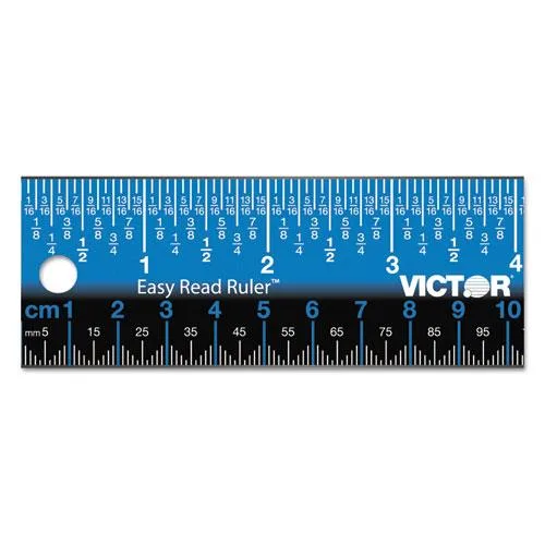 Victor Victor EZ12SBL 12" Stainless Steel Ruler Blue — product photo