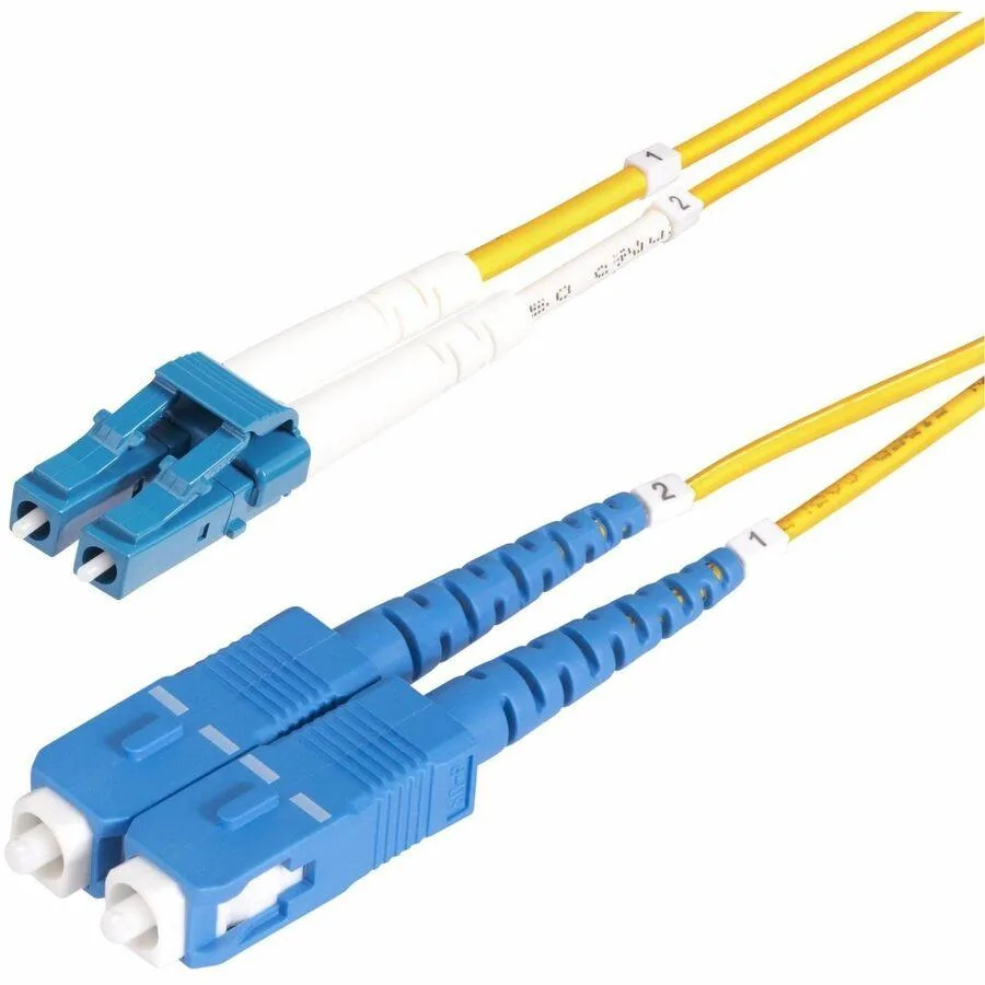 STARTECH STARTECH 20m LC to SC OS2 Single Mode Duplex Fiber Optic Cable — product photo