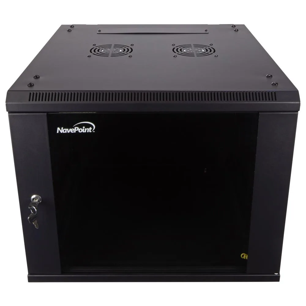 NavePoint NavePoint 9U Wallmount IT Enclosure 600mm Depth with Fans — product photo