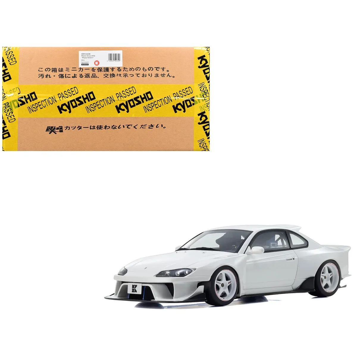 KYOSHO KYOSHO Nissan Silvia S15 Khyzyl Saleem White 1/18 hobby collectible — product photo