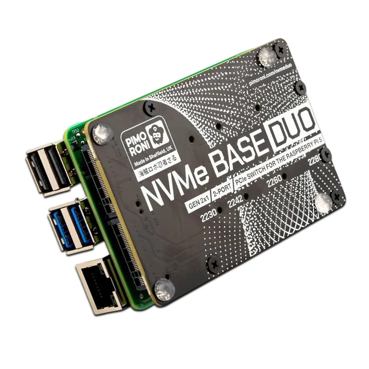 Pimoroni Pimoroni PIM704 NVMe Base Duo development board — product photo