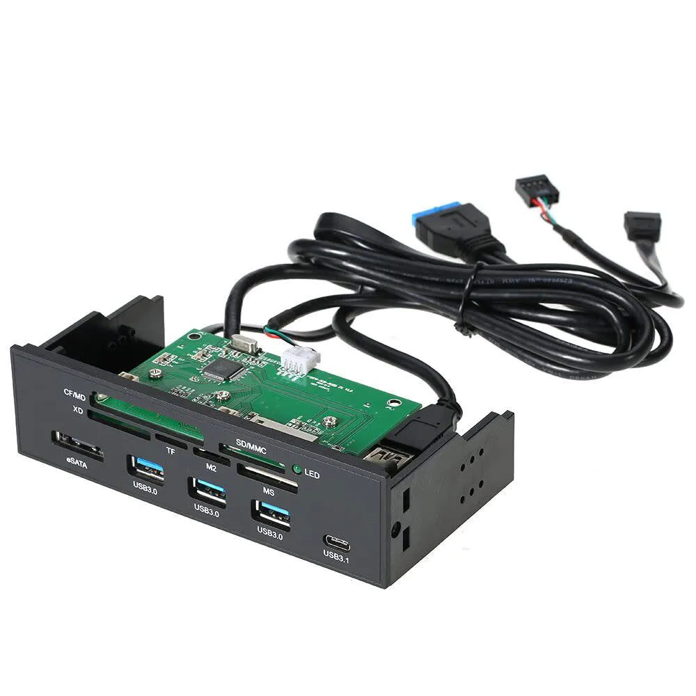 Hetai Tech Hetai Tech 3125 5.25" Card Reader USB 3.1 Type-C USB 3.0 eSATA — product photo